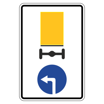 Дорожный знак 4.8.3 «Направление движения транспортных средств с опасными грузами»